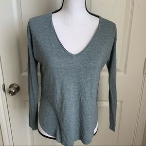 Madewell Women's Gray Anthem Long-Sleeve V-Neck
